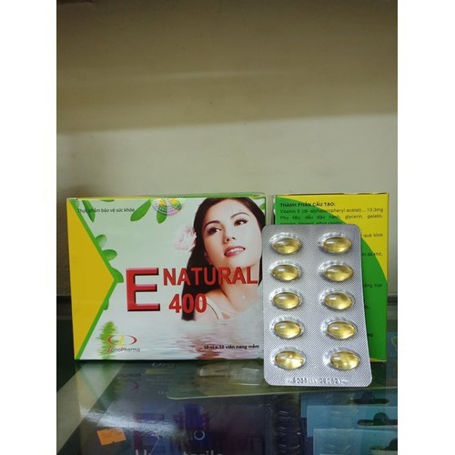 E Natural 400 Vitamin E 400IU Việp Pháp (Hộp 100 viên)