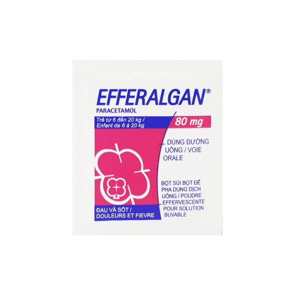 Efferalgan 80mg gói bột Pháp (Hộp 12 gói)