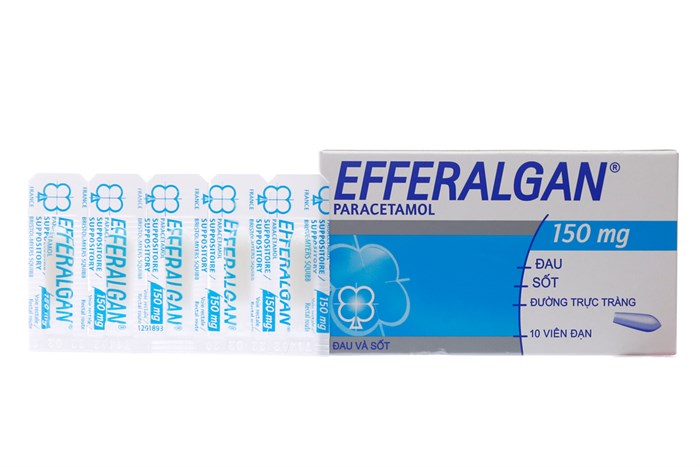 Viên đặt Efferalgan Paracetamol 150mg Pháp (Hộp 10 viên)