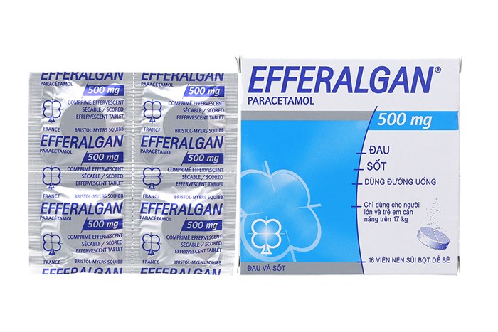 Viên sủi Efferalgan Paracetamol 500mg Pháp (Hộp 16 viên)