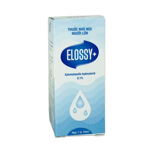 Nhỏ mũi Elossy 0.1% Người Lớn Dược Khoa (Cọc 10 lọ x 10ml)