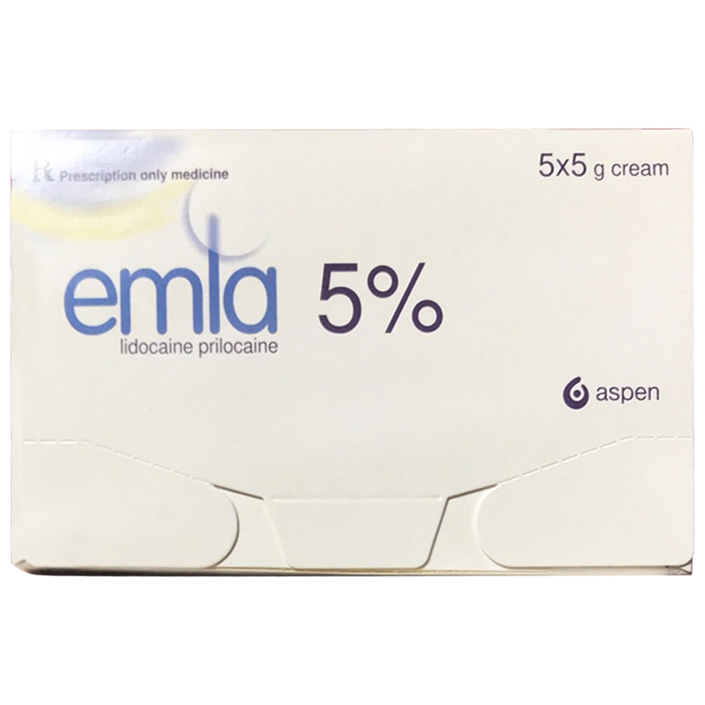 Kem bôi Emla 5% Lidocain Prilocain Aspen (Hộp 5 tuýp x 5g)