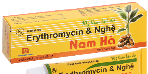 Kem bôi Erythromycin & Nghệ Nam Hà (Tuýp 10g)