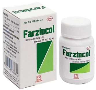 Farzincol 10mg kẽm Gluconat 70mg Pharmedic (Lọ 100 viên)