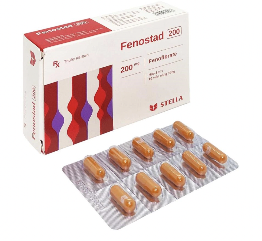 Fenostad Fenofibrat 200mg Stella (Hộp 30 viên)