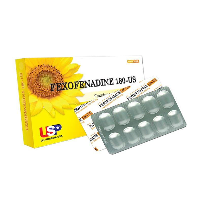 Fexofenadine 180 US USP (Hộp 10 viên)