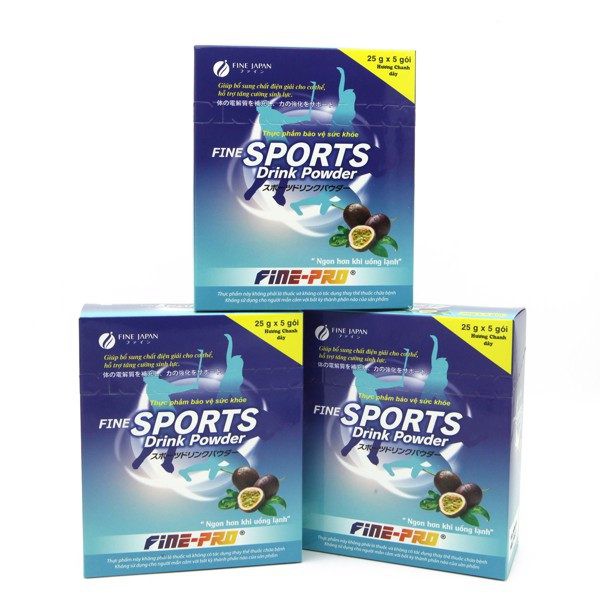 Fine Sports Drink Powder hương Chanh dây Tường Nguyên (Hộp 5 gói x 25g)
