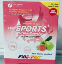 Fine Sports Drink Powder Hương ổi Tường Nguyên (Hộp 5 gói x 25g)