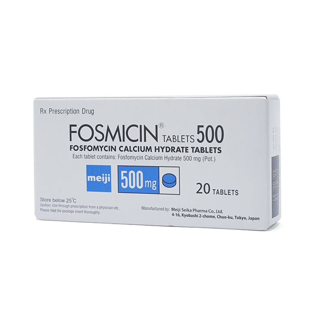 Fosmicin Fosfmycin 500mg Nhật Bản (Hộp 20 viên)