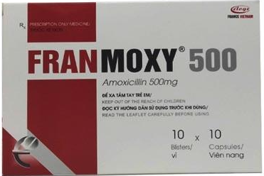 Franmoxy 500 amoxicilin 500mg ÉLOGE France (H/100v)