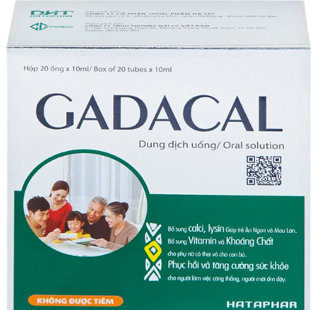 Dung dịch uống Gadacal Hà Tây (Hộp 20 ống x 10ml)