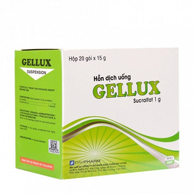 Gellux Sucralfat 1g Davipharm (Hộp 20 gói x 15g)