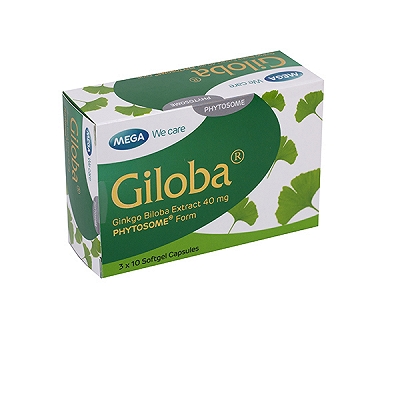 Giloba Ginkgo Biloba 40mg Mega (Hộp 30 viên)