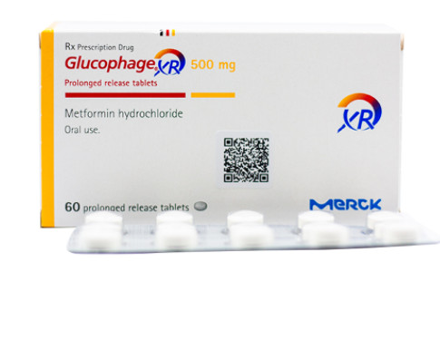 Glucophage XR Metformin 500 Merck (Hộp 60 viên)