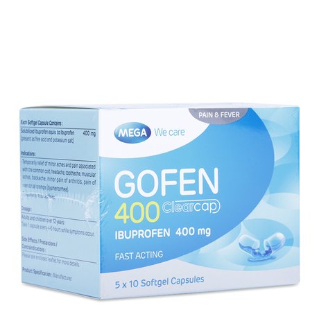 Gofen Ibuprofen 400mg Mega (Hộp 50 viên)