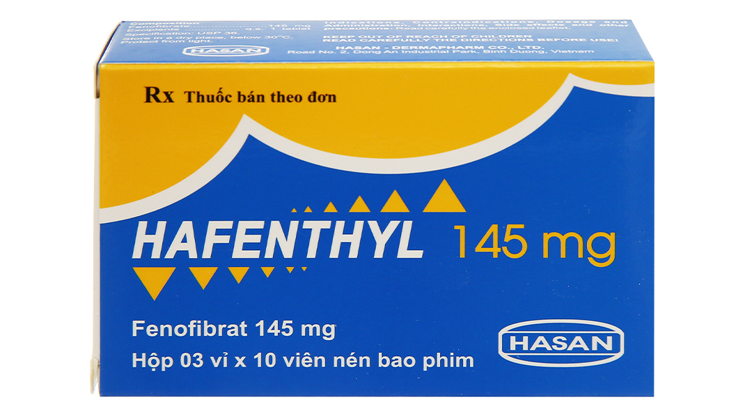 Hafenthyl fenofibrat 145mg Hasan (Hộp 30 viên)