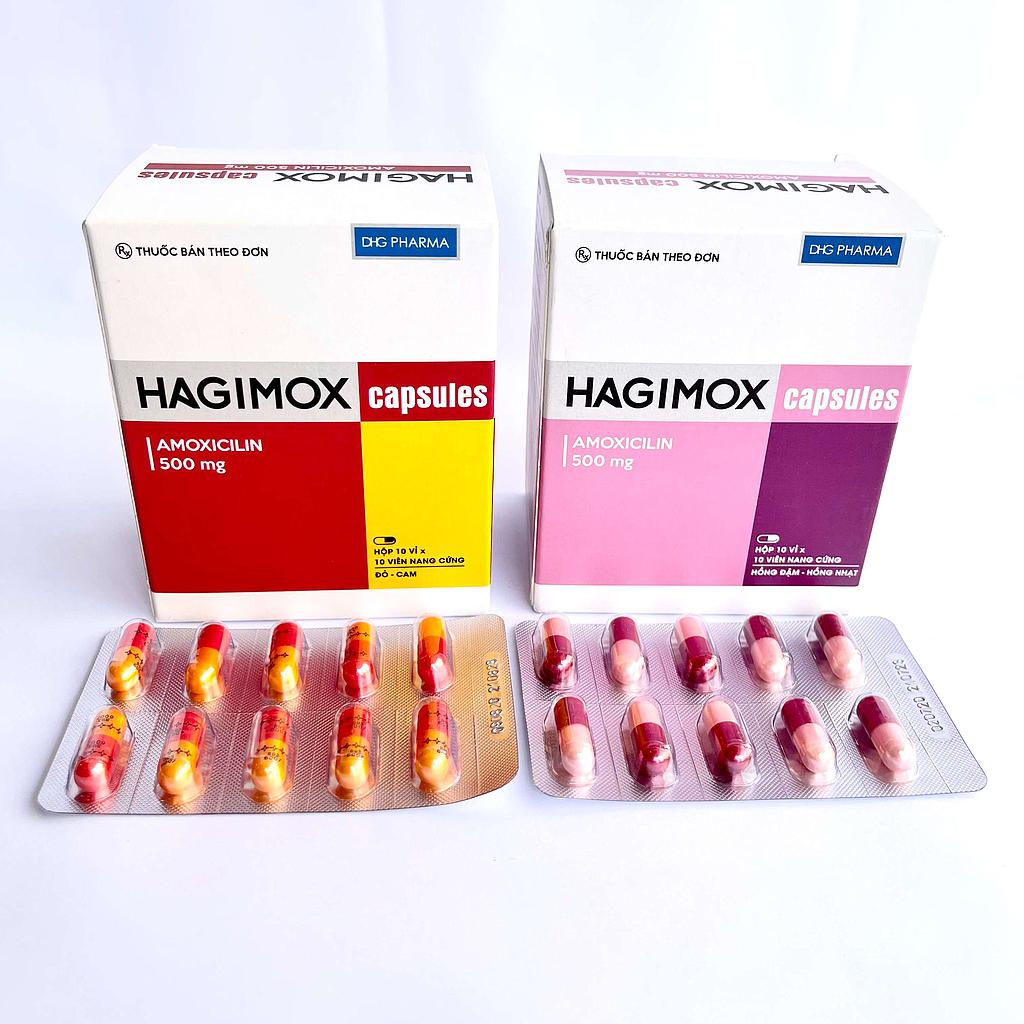 Hagimox Amoxicilin 500mg DHG (Hộp 100 viên)
