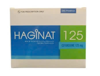Haginat Cefuroxim 125mg DHG Hậu Giang (Hộp 24 gói x 3.5g)