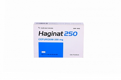 Haginat Cefuroxim 250mg DHG Hậu Giang (Hộp 10 viên)