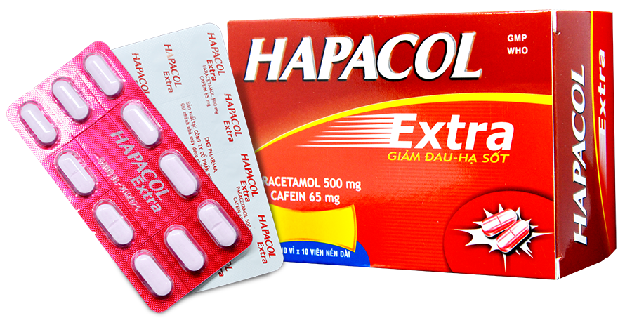 Hapacol Extra 500mg DHG Hậu Giang (Hộp 100 viên)