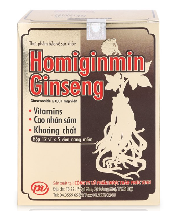 Viên uống Homiginmin Ginseng Phúc Vinh ( Homtamin nội) (Hộp 60 viên)