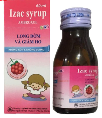 Siro Izac Ambroxol long đờm và giảm ho (Chai 60ml)