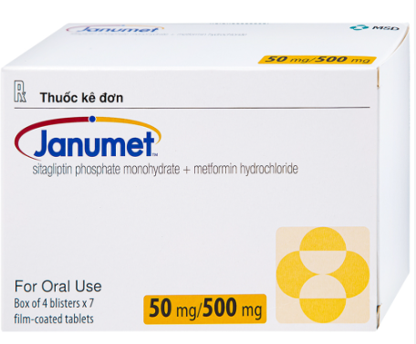 Janumet 50mg/500mg MSD (Hộp 28 viên)