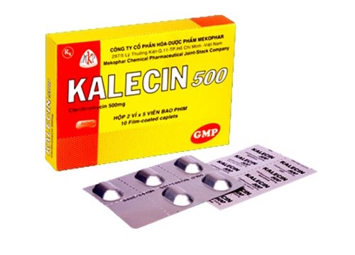 Kalecin Clarithromycin 500mg Mekophar (Hộp 10 viên)