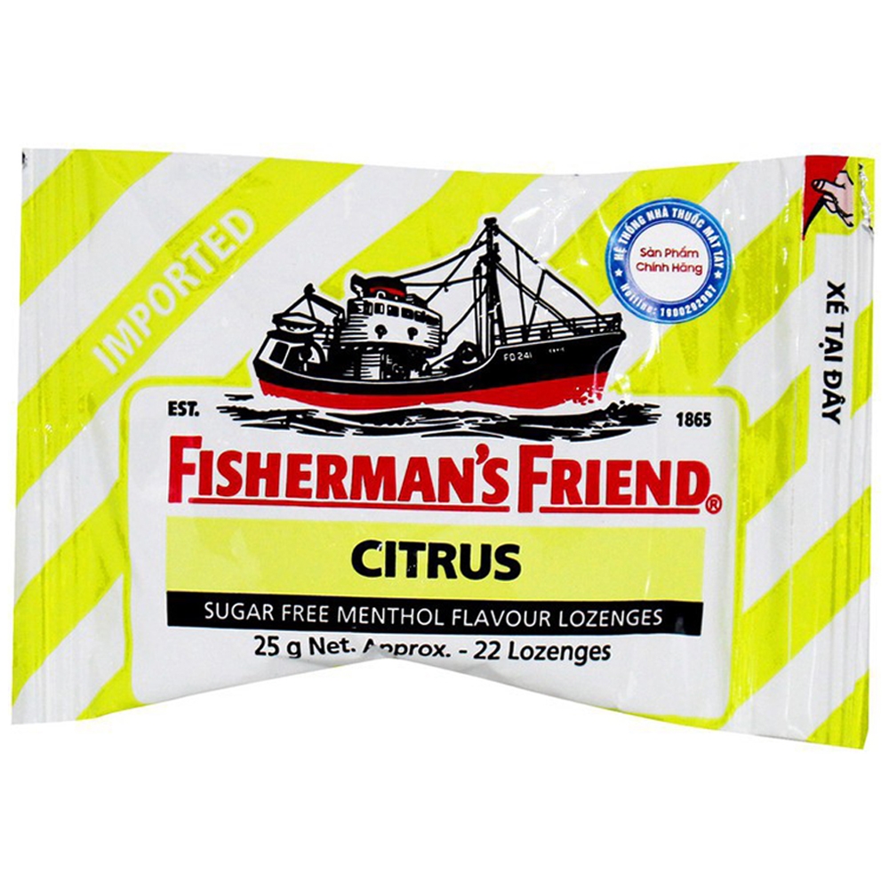 Kẹo con tàu Citrus Fisherman’s (Gói/25g)