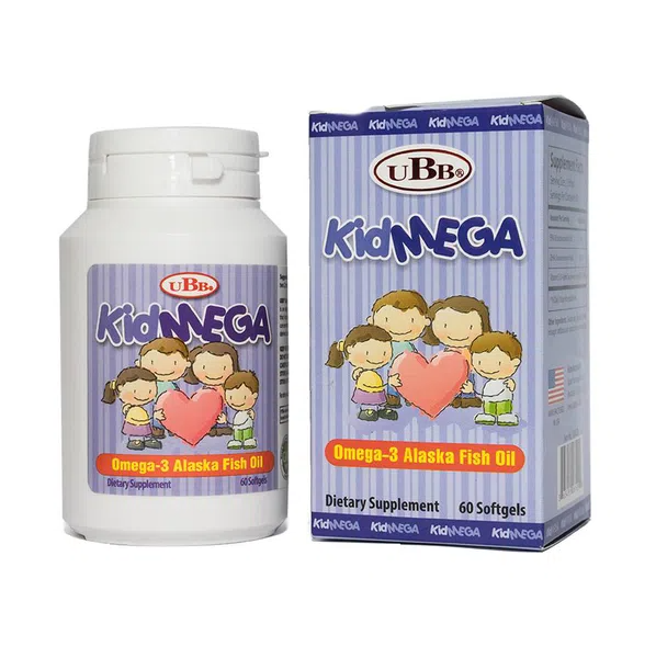 Kidmega Omega 3 Alaska fish oil UBB (Lọ/60v)