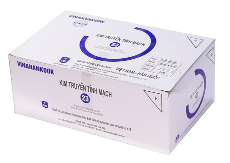 Kim Truyền Tĩnh Mạch 23G Vinahankook (Kim Cánh Bướm Nylon) Người Lớn (Hộp 50 cái)