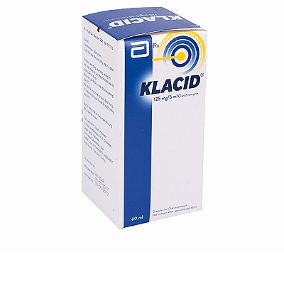 Klacid clarithromycin 125mg/5ml Abbott (Chai 60ml)