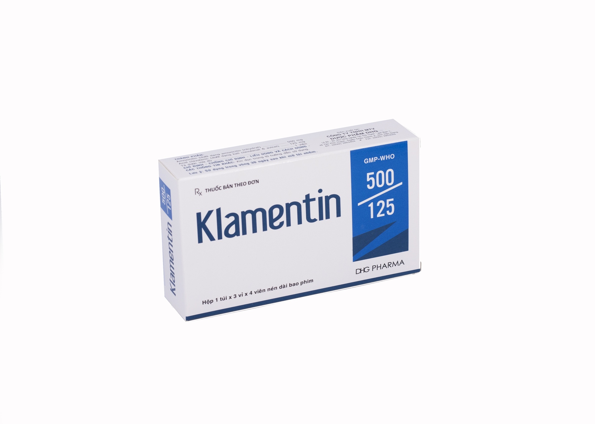 Klamentin 500/125 DHG Hậu Giang (Hộp 12 viên)