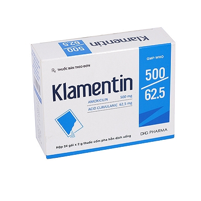 Klamentin 500/62.5 Gói DHG Hậu Giang (H/24gói)