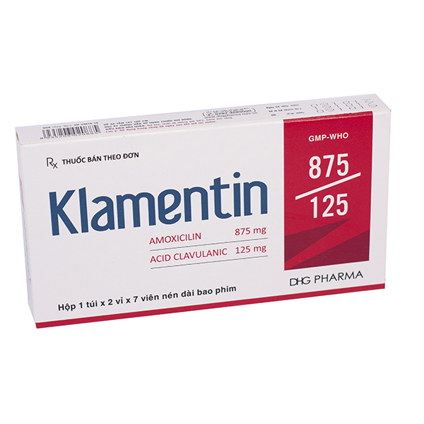 Klamentin 875/125 DHG Hậu Giang (Hộp 14 viên)
