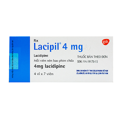 Lacipil Lacidipine 4mg GSK (Hộp 28 viên)