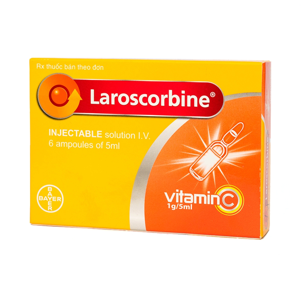 Laroscorbine Tiêm 1g/5ml Bayer (H/6o/5ml) Date 02/2026