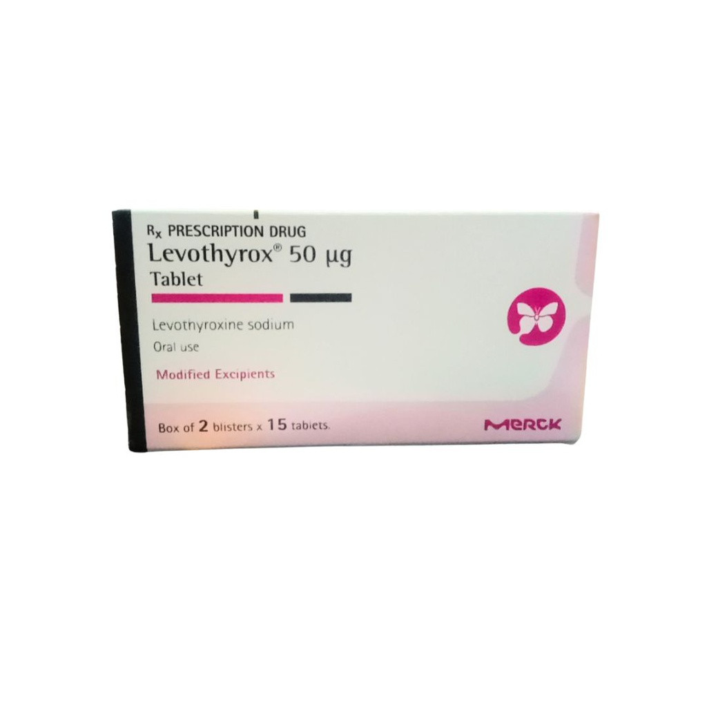 Levothyrox Levothyroxine 50ug Merck (Hộp 30 viên)