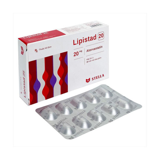 Lipistad Atorvastatin 20mg Stella (Hộp 30 viên)