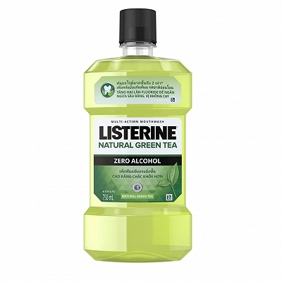 Listerine Greentea Zero Alcohol Nước Súc Miệng Thái Lan (Chai 750ml)