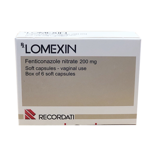 Viên đặt Lomexin 200mg Recordati Ý (Hộp 6 viên)