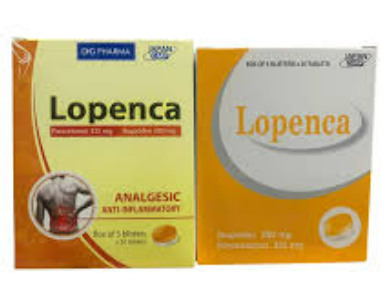 Lopenca ibuproten 200mg paracetamol 325mg DHG Hậu Giang (Hộp 100 viên)