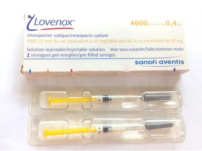 Tiêm Lovenox Enoxaparin 4000UI/0.4ml Sanofi (Hộp 2 ống x 0.4ml)