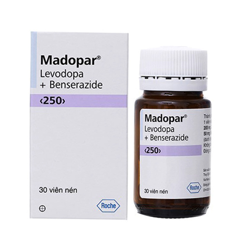 Madopar Levodopa Benserazide 200mg/50mg Thụy Sỹ (Lọ 30 viên)