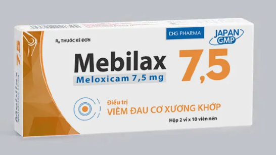 Mebilax 7.5mg DHG Hậu Giang (Hộp 20 viên)