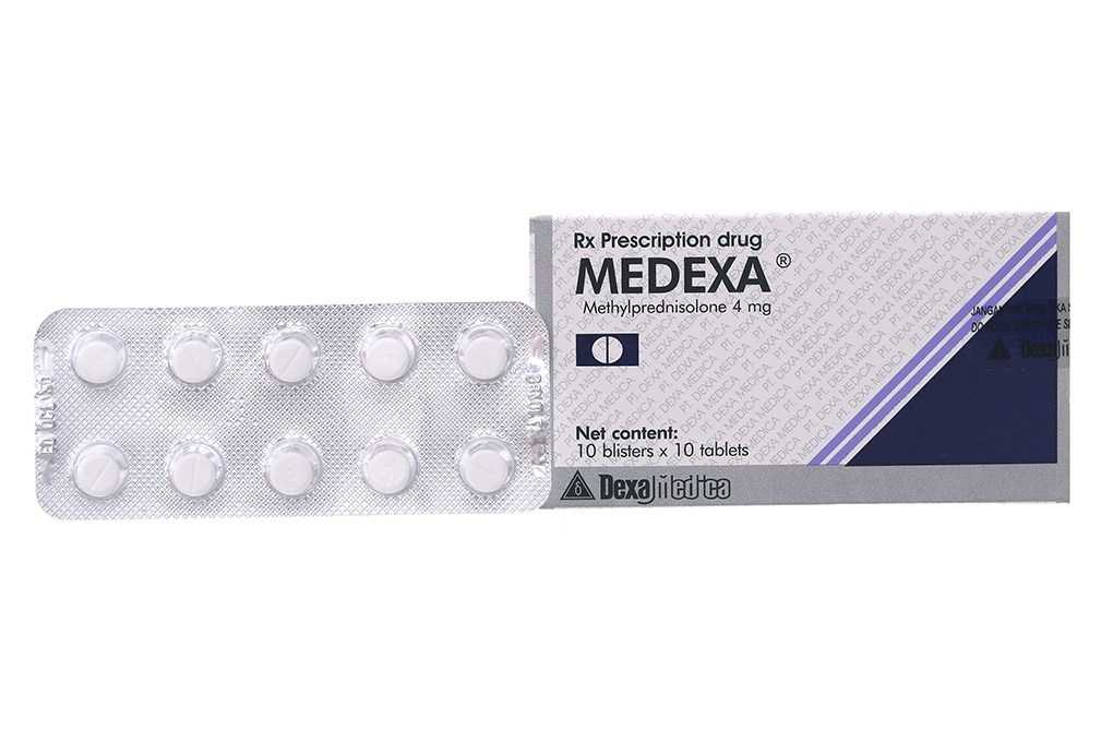 Medexa Methylprednisolon 4mg Medica (Hộp 100 viên)