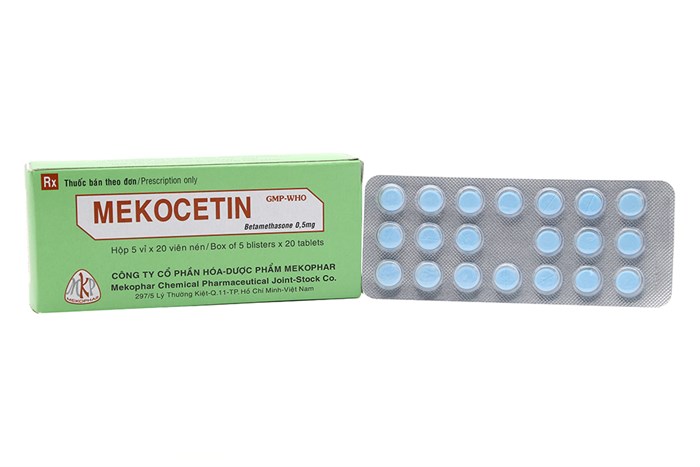 Mekocetin Betamethasone 0.5mg Mekophar (Hộp 100 viên)