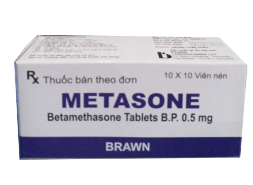 Metasone Betamethason 0.5mg Brawn (Hộp 100 viên)