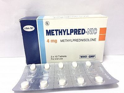 Methylpred NIC Methylprednisolone 4mg NIC (Hộp 30 viên)