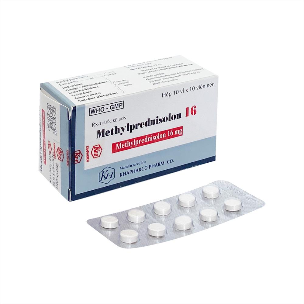 Methylprednisolon 16mg Khánh Hòa (Hộp 100 viên)